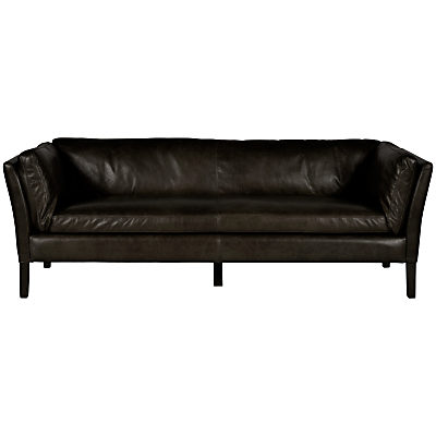 Halo Groucho Large Aniline Leather Sofa Old Saddle Black